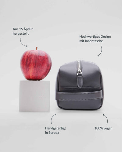Limited edition apple leather wash bag